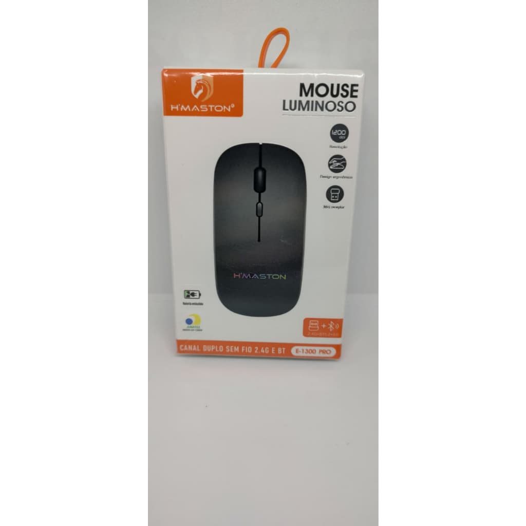 Mouse Sem Fio Bluetooth Ergonômico Ultra Sensível Luminoso Gamer H'Maston