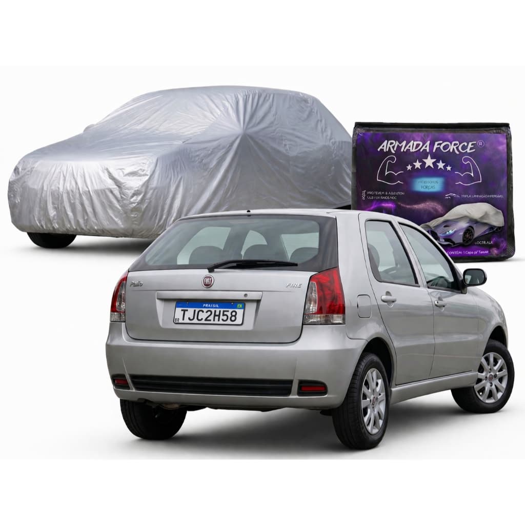 Capa Cobrir Carro Fiat Palio 2 ou 4 Portas 100% Impermeável Forrada Proteção Sol Chuva Poeira Risco
