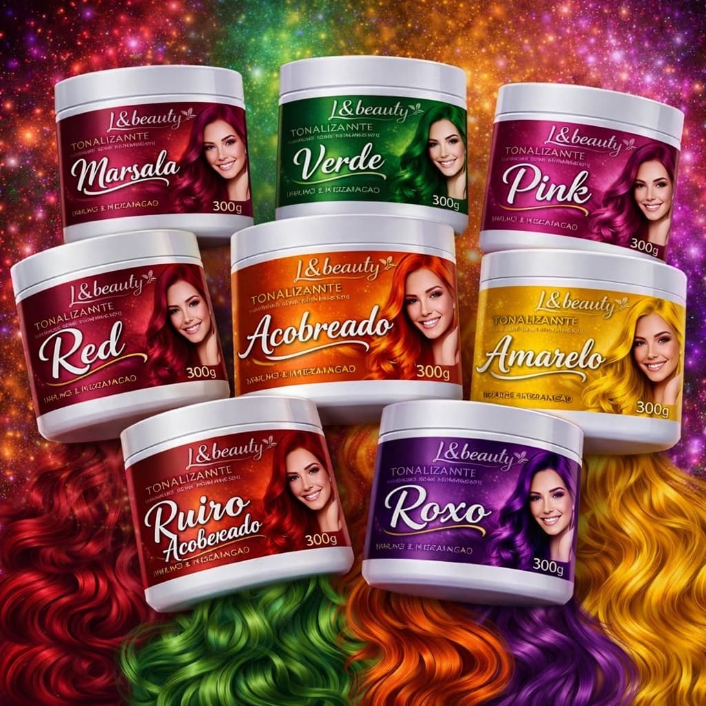 Tonalizante Capilar L&Beauty 300g Coloração Temporária Hidratante Várias Cores