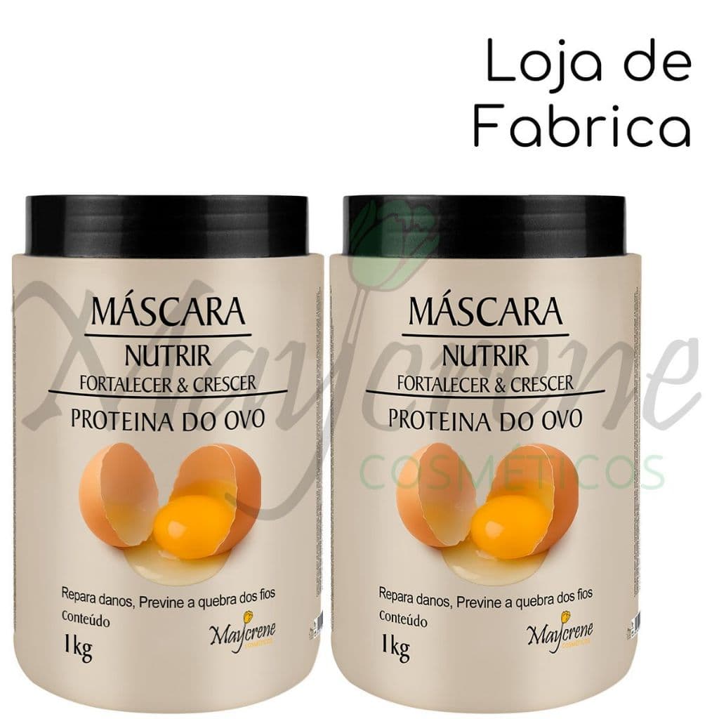 Máscara Proteína de Ovo Maycrene 1Kg | Nutrição, Fortalecimento e Crescimento