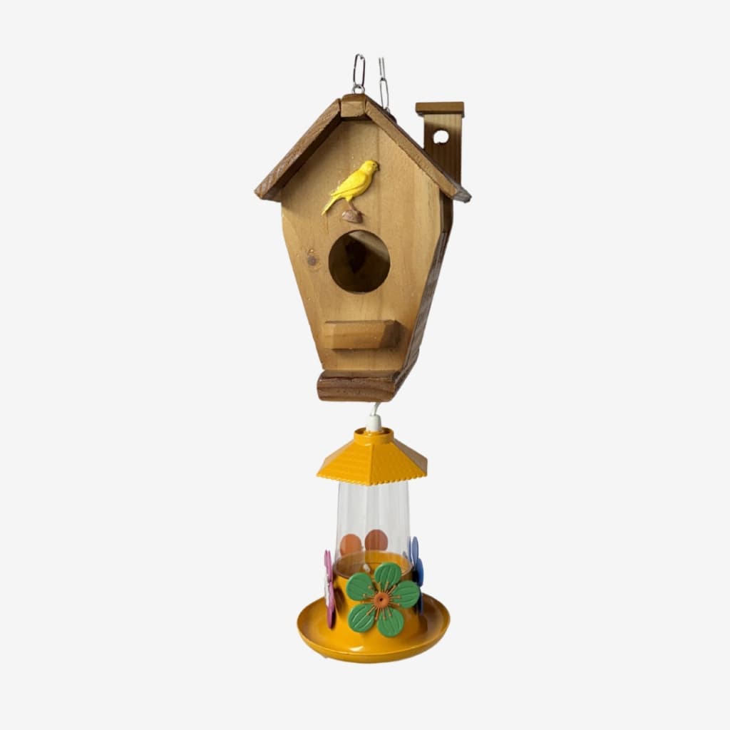 Casinha De Passarinho Em Madeira Comedouro Para Aves Jardim