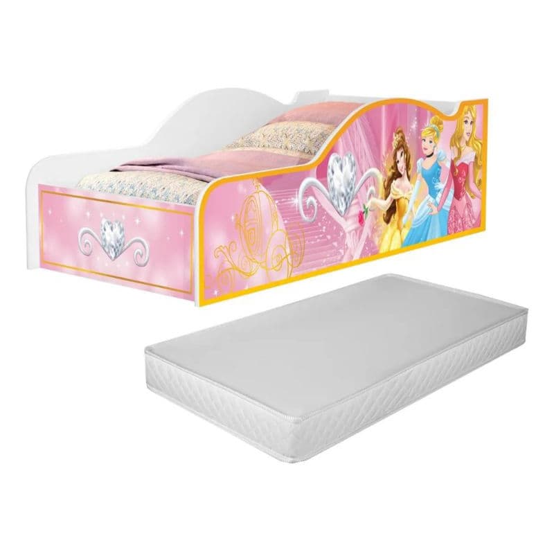 Cama Infantil Completa com Colchão Incluso 150x70 PrincesasMenina Barata Oferta Limitada