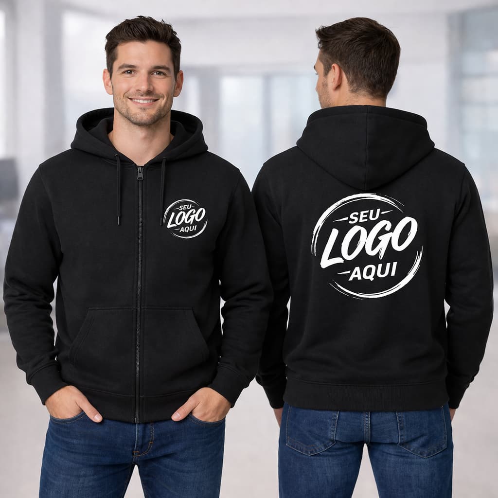 BLUSA MOLETOM C/ZIPER PERSONALIZADO MASCULINO E FEMNINO C/BOLSO ULTRA QUALIDADE SUPER CONFORTÁVEL