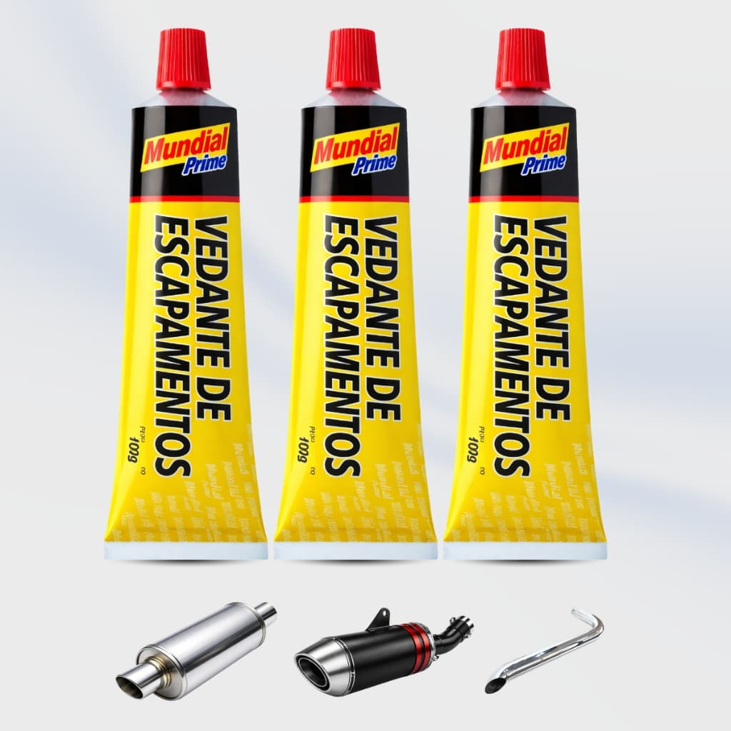 Cola Veda Escape Alta Temperatura Aplicação Carro Moto Caminhão Suporta Até 600ºC