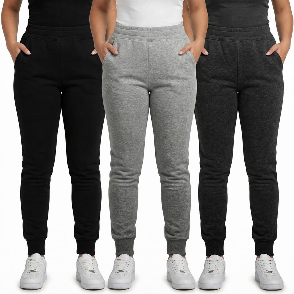 Calça de Moletom Feminina Lisa Academia Esporte