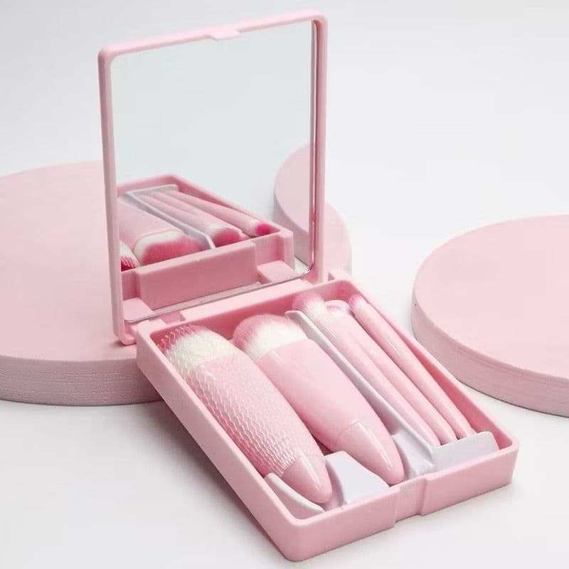 Kit 10 Espelhos com Pincel Personalizado outubro  rosa nome ou Logo Presente lembrancinha aniversario dia das mulheres