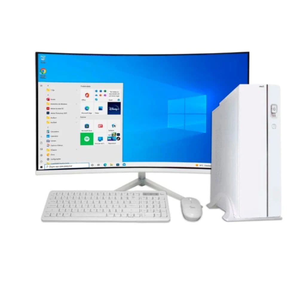 Pc Slim branco completo i7 / 16gb De Ram/ Ssd 1TB /Wifi /Tela 23'' + NFe