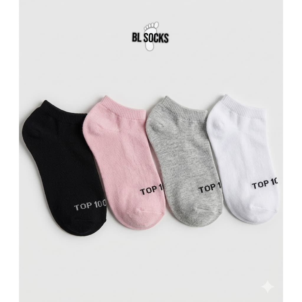 Kit com 24 Pares Meia Feminina Mulher Soquete 100% Algodão