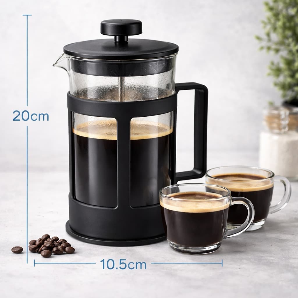 Cafeteira Prensa Francesa 600ml e 350 ml Café Gourmet Multiuso Leite Café Chá Prensa.