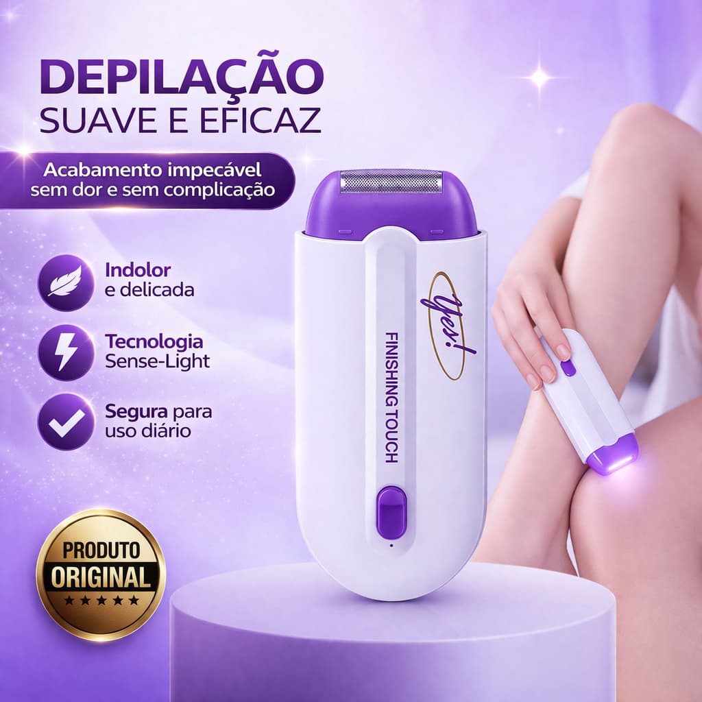 Depilador Elétrico Feminino Sem Dor Portátil Recarregável Bivolt Removedor de Pelos Rosto e Corpo