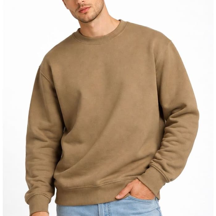 Moletom Gola Redonda Unissex Blusa De Frio Careca Casaco Feminino Masculino Flanelado Sem Estampa Algodão