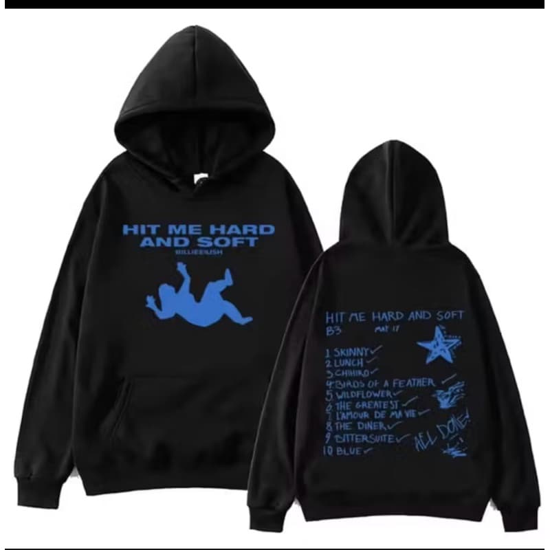 Moletom Canguru Blusa De Frio Billie Eilish Hit Me Hard Album World Tour Unissex