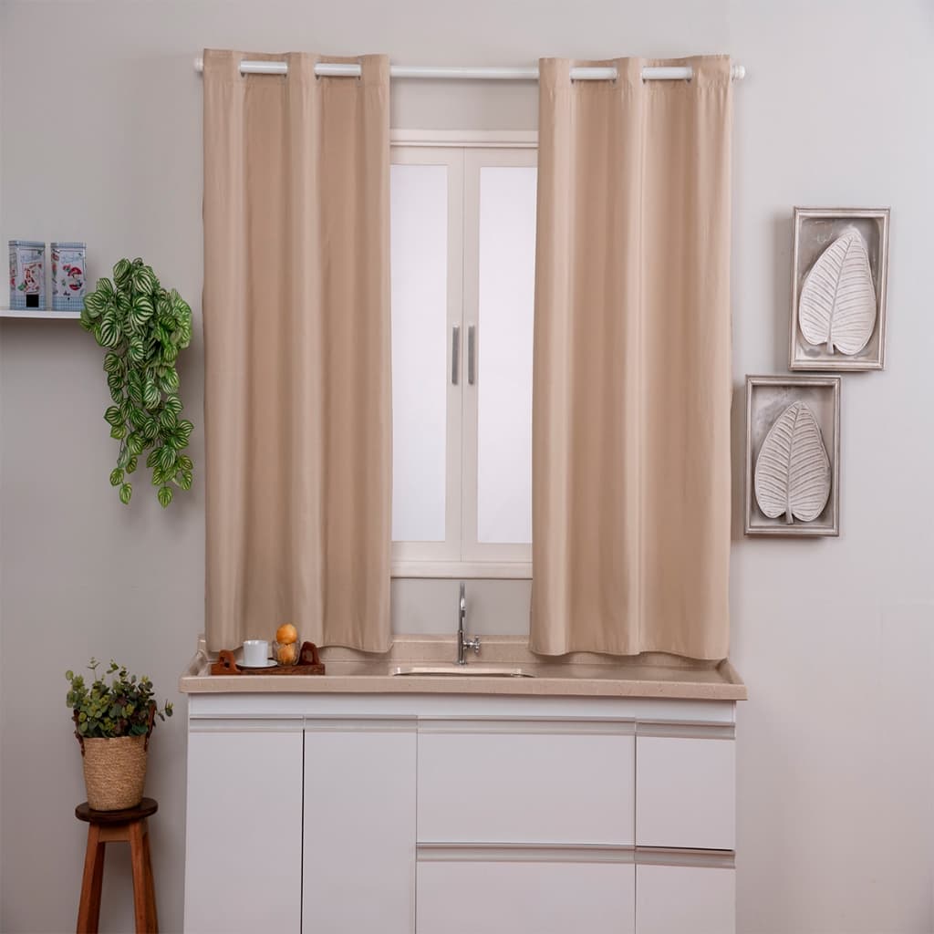 Cortina Bambina de Cozinha 2,00 x 1,40 Para o Dia a Dia  Varias Cores