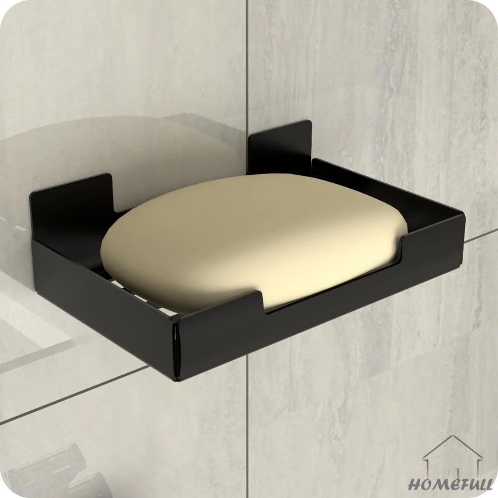 Suporte de Sabonete de Parede Sem Furo | Porta Sabonete Ventilado | Banheiro Moderno