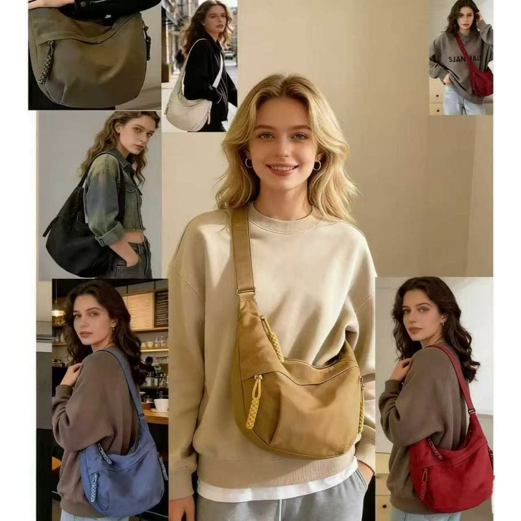 Bolsa de ombro lisa versátil e minimalista - bolsa transversal moderna e elegante cor preto