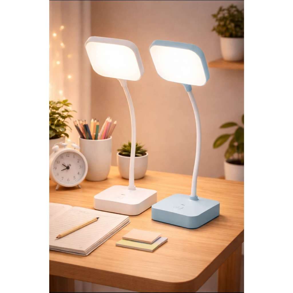 Luminária Abajur de Mesa LED Luz Recarregável Touch Haste Flexível Lâmpada De Estudo Sem Fio HS-622