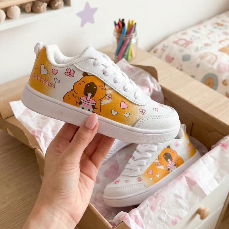 Tênis Infantil Menina Estampado Leve e Estiloso