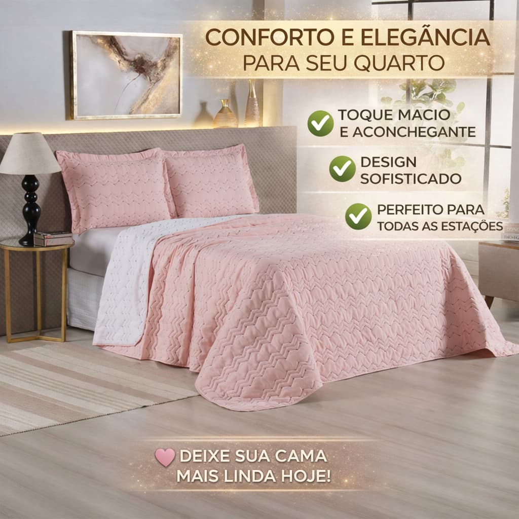 Cobre Leito Casal Dalu Colcha De Luxo Med. Sofisticado e de Qualidade