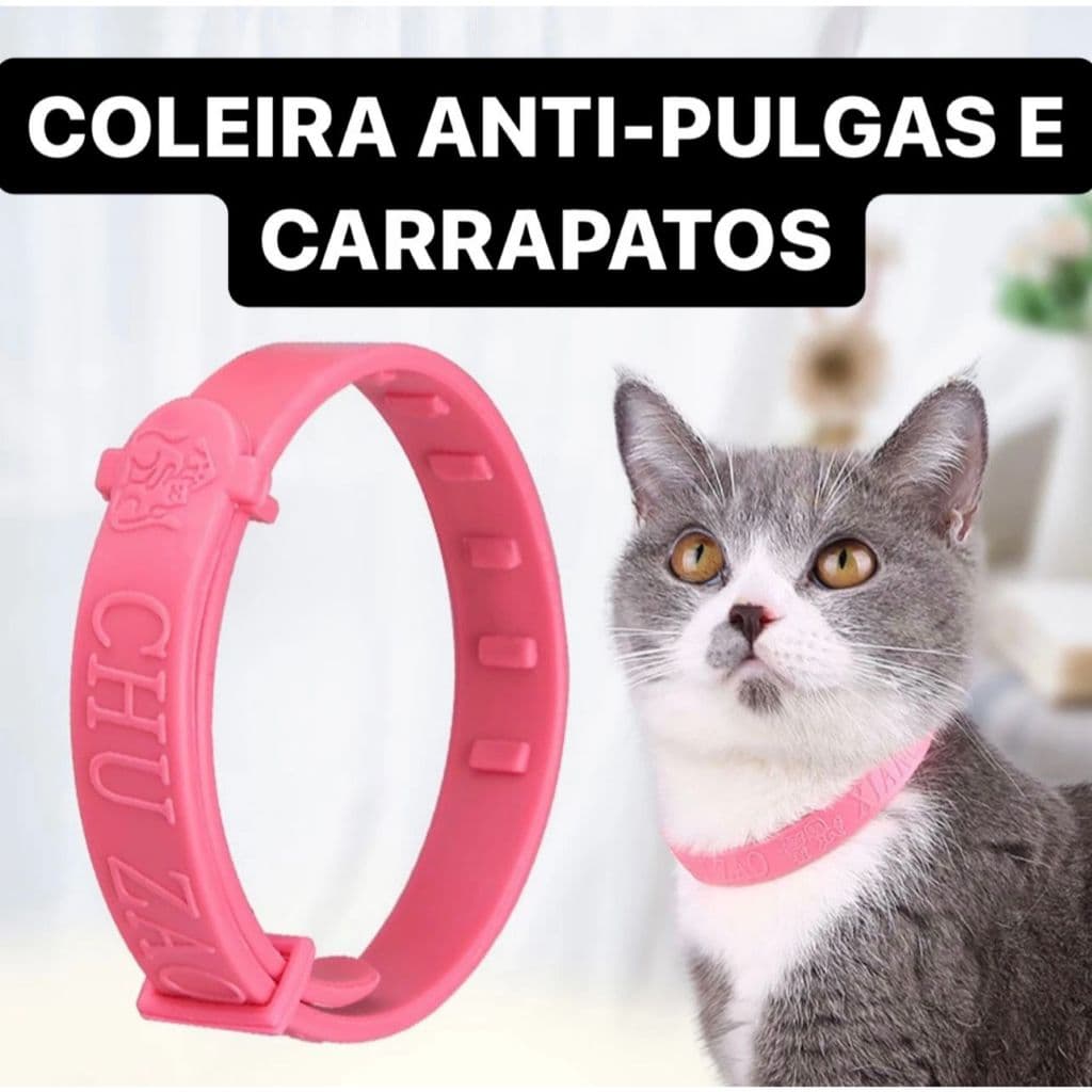Coleira Anti-Pulga Carrapato Ácaro Para Gatos Pet Cachorros