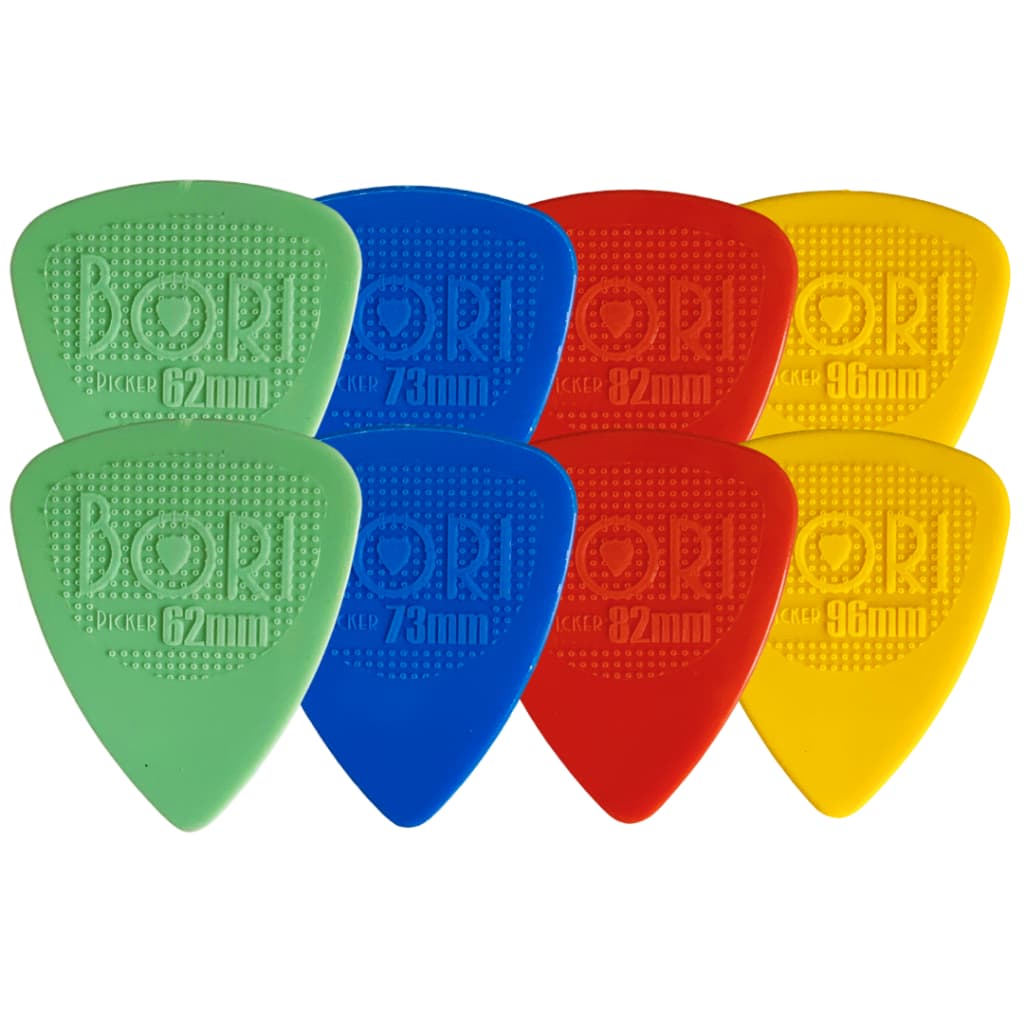Kit 8 Palhetas BORI PICKER Nylon Sortidas Grip Cavaco Violão (2 de cada)