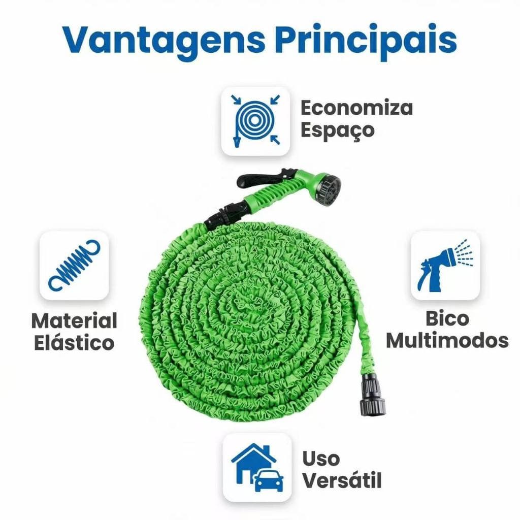 Mangueira Expansível Elástica Flexível 15m/30m  Jardim Retrátil Multiuso Aleatório