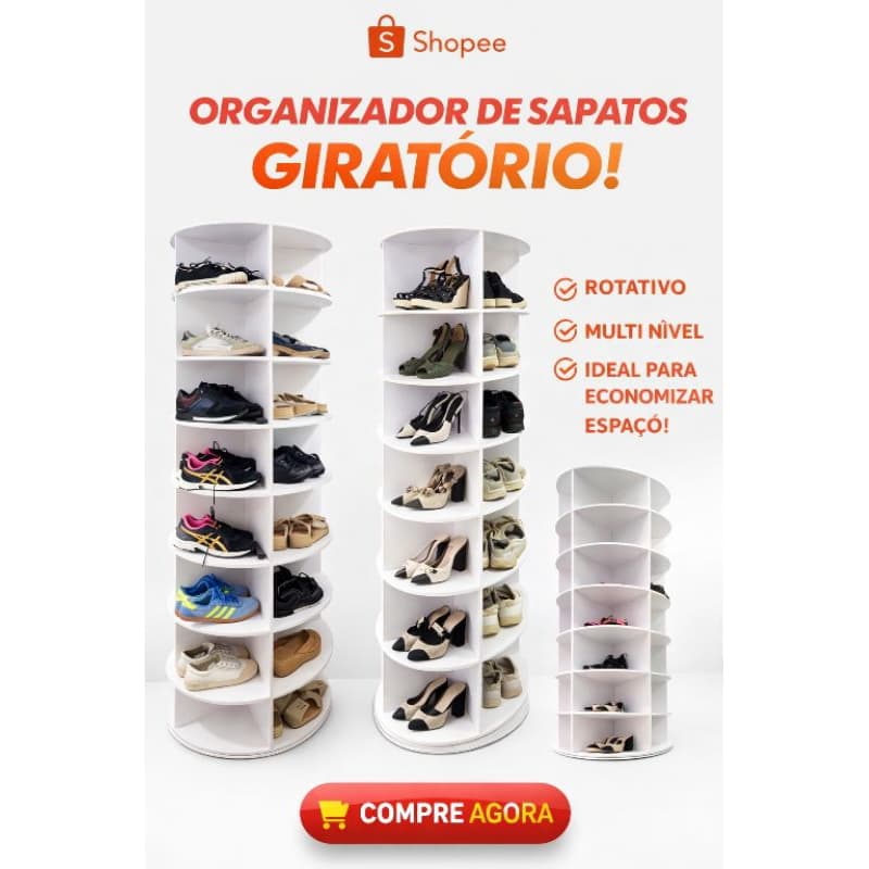Sapateira Organizadora Torre 7 Pares MDF