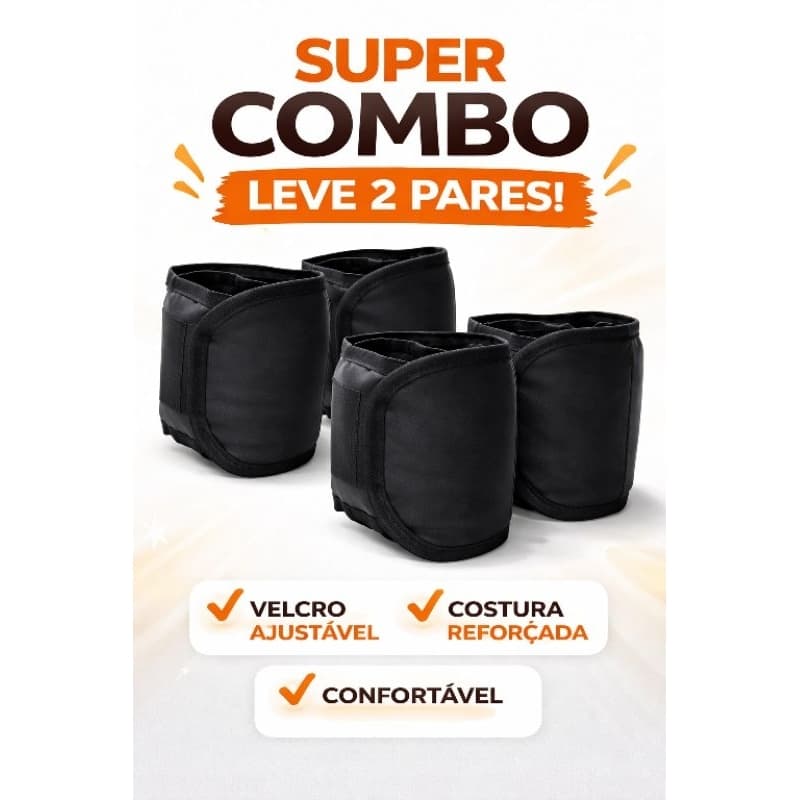KIT Par de Caneleira Peso Academia- Leve 2 pares e pague menos - Treino Em Casa Ajustável Velcro Reforçado Fitness