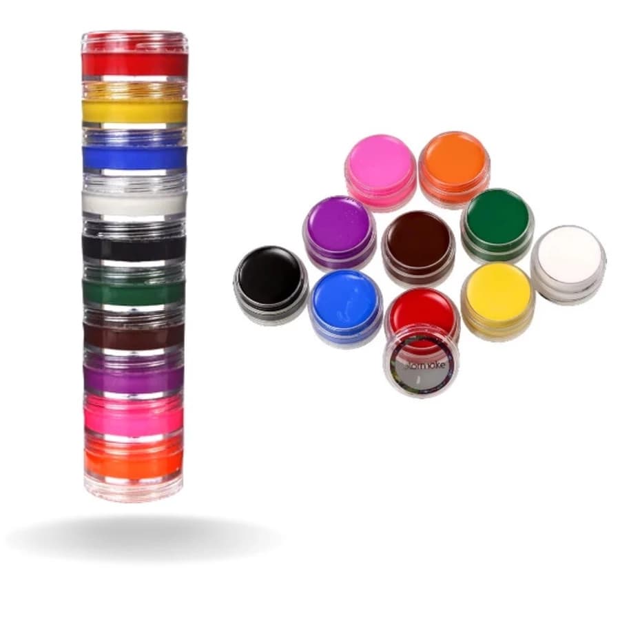 Tinta  Blush com 10 coores cremosa  colormake maquiagem artistica , pintura facial para festa ,teatro ,carnaval