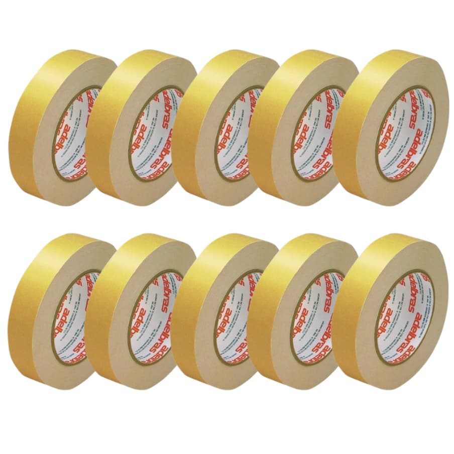 10x Fitas Dupla Face Adelbras Para Carpete Fixa Pro 25mmx30m Indicado Para Decoração Forração De Eventos E Stand