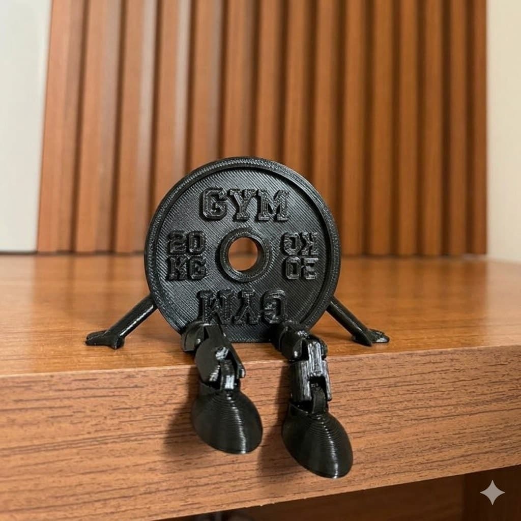 Haltere Articulado Decorativa Academia Fitness Kettlebel Anilha Treino