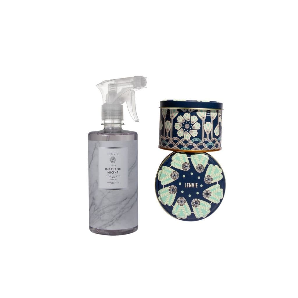 Kit Lenvie Into The Night: Água Perfumada 500ml + Vela lata 250g
