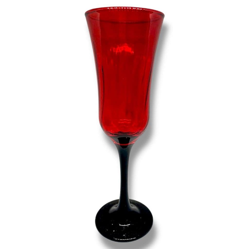 Taça Lirio Vermelha e Preta 185ml - Vidro Luxo Qualidade Pronta entrega
