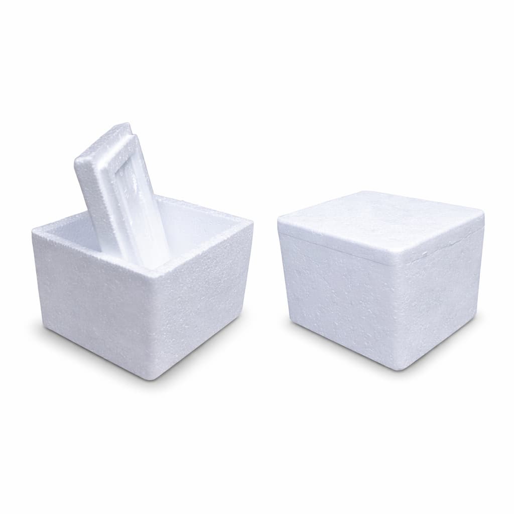 50UN CAIXA TERMICA DE ISOPOR EPS A7,5 x L9,5 x C11,1 - 250ML