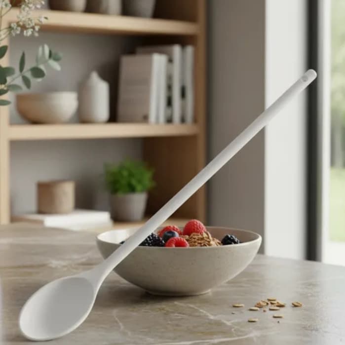 Colher De Plástico Grande Resistente 41cm Concava Cozinha