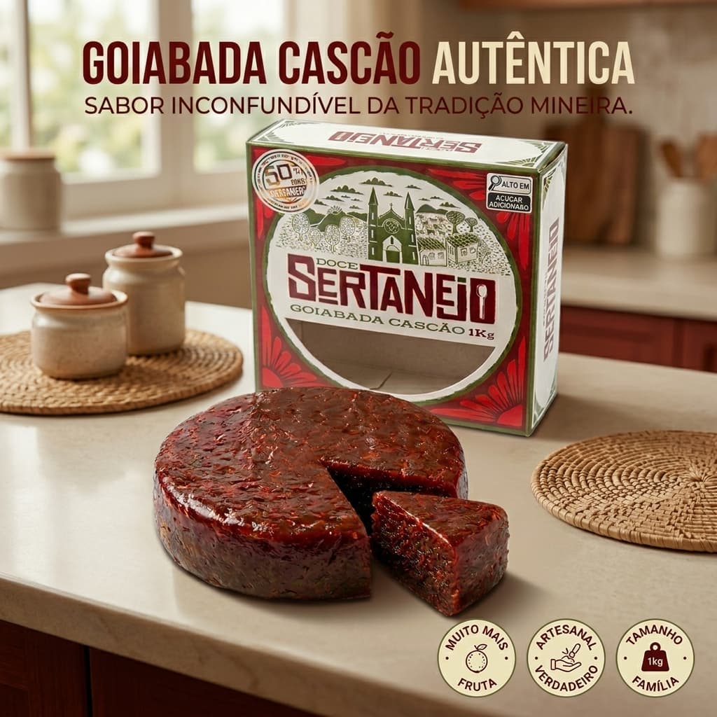 Goiabada Cascão Premium Artesanal Mineira Doce Sertanejo