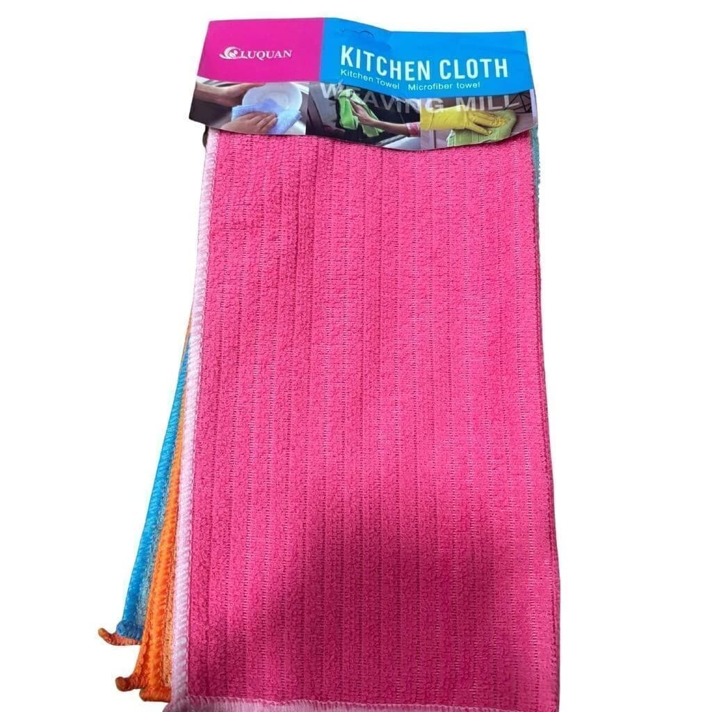 Jogo Pano Microfibra 5 Unidades 30x30cm Alta Absorção Panos de Limpeza Reutilizáveis