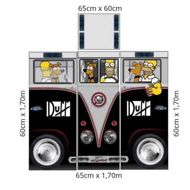 Adesivo Geladeira Personalizado Envelopamento   Duff