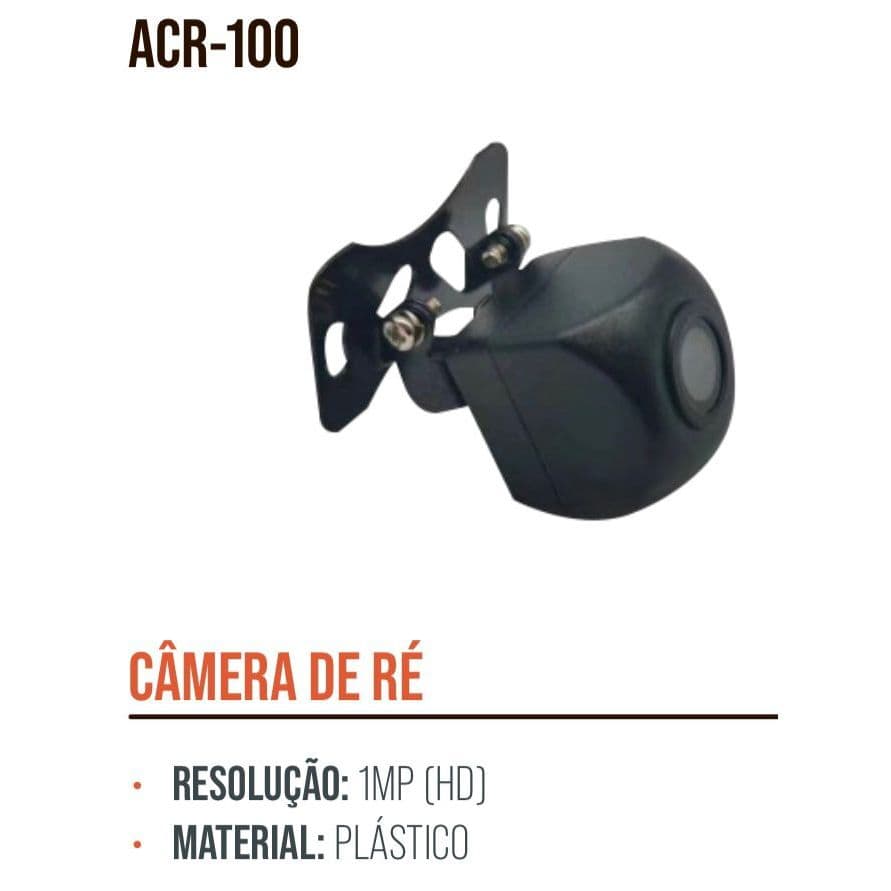 CÂMERA DE RÉ E FRONTAL FORMATO OLHO DE PEIXE ACR-100