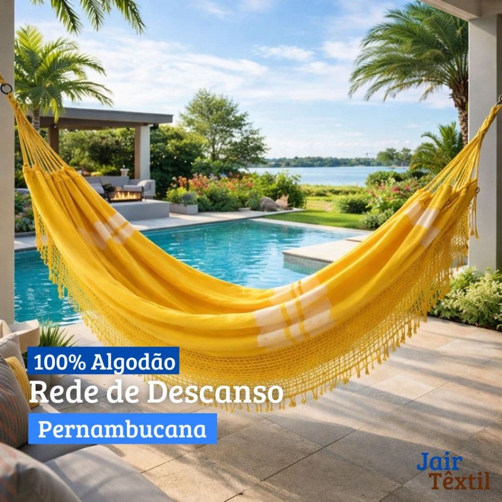 Rede de Descanso Pernambucana Luxo 100% Algodão para Casal