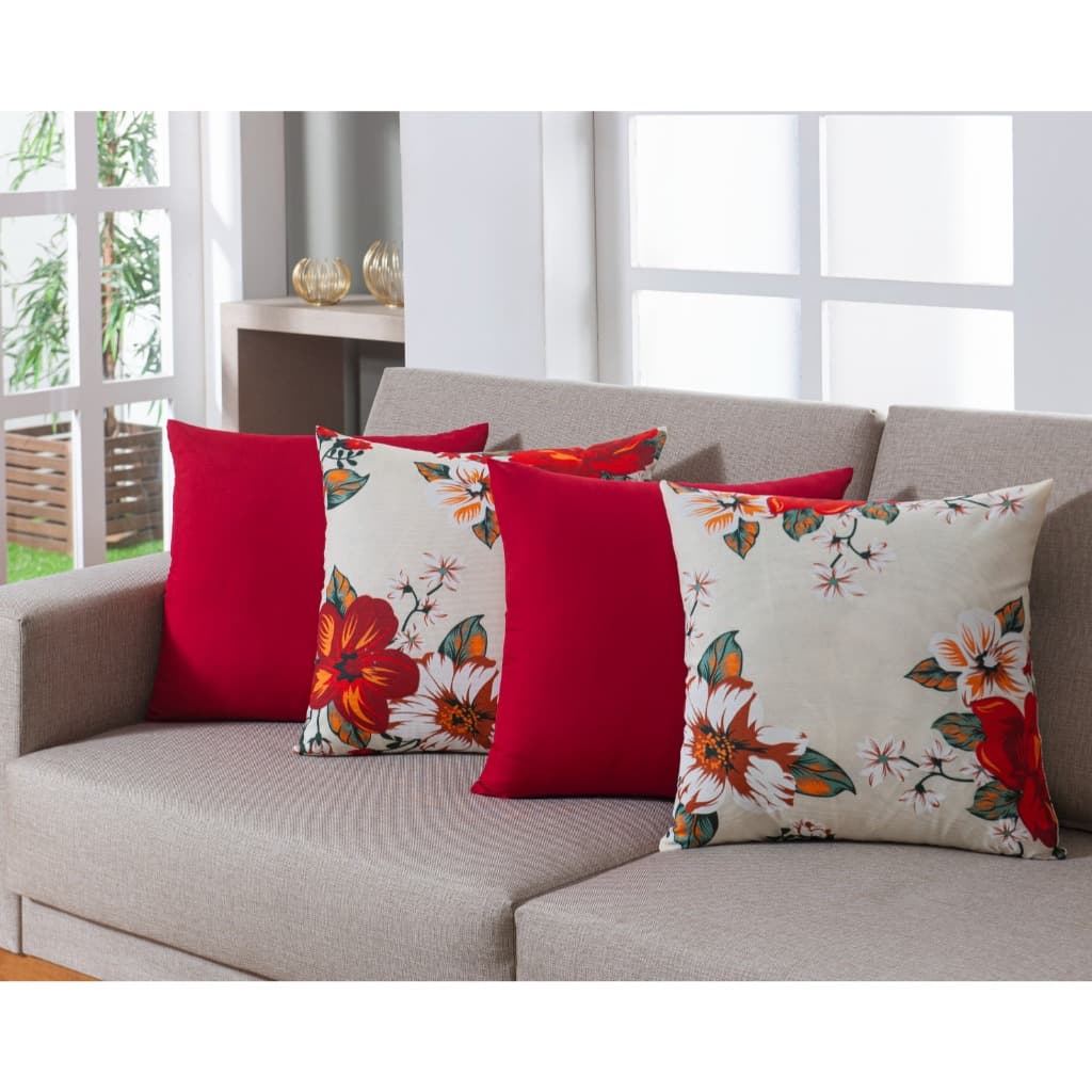 Kit 4 Capas Almofadas Lindas Decorativas Sala Sofá C/ Ziper