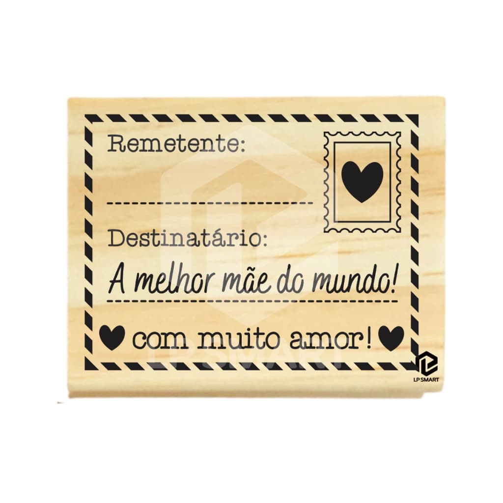 Carimbo Dia das Mães - Remetente destinatário mãe - 4cm x 5cm - CDM007