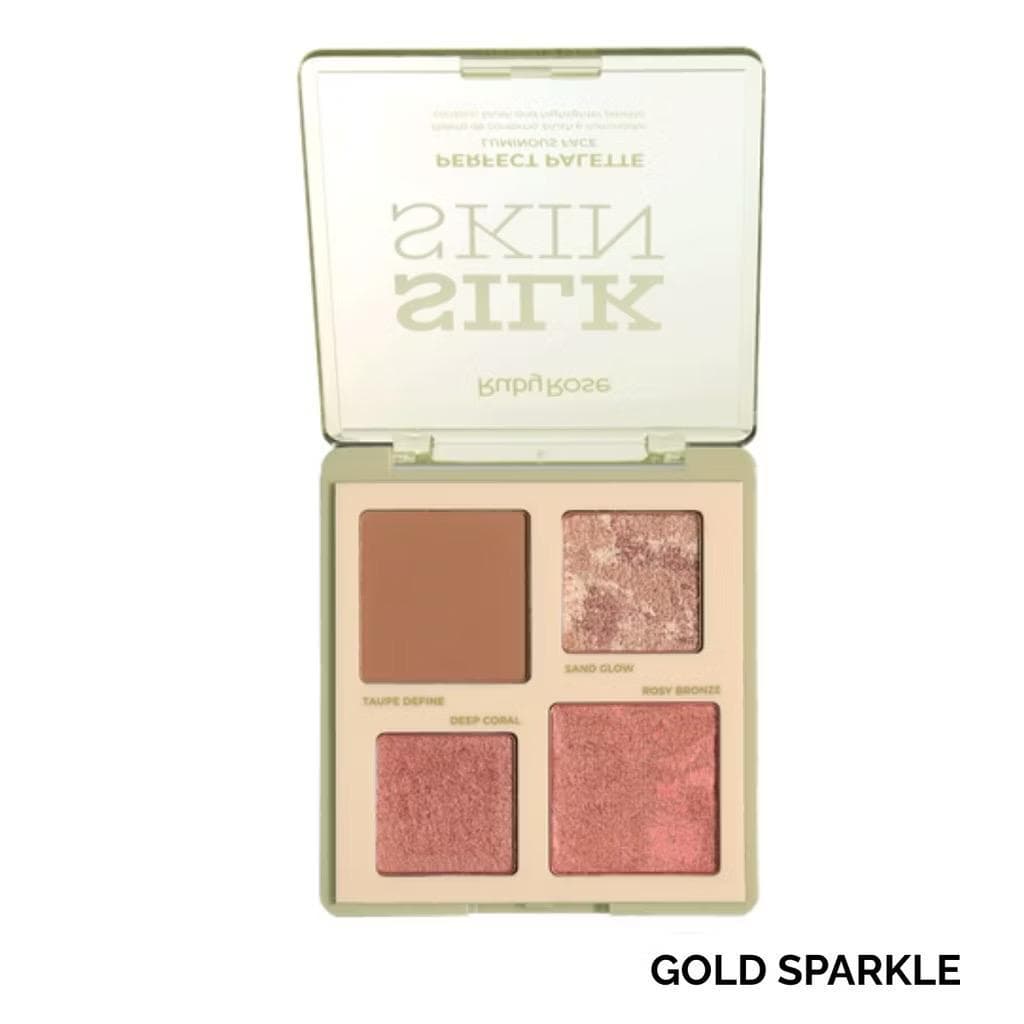 Paleta Blush, Contorno e Iluminador Silk Skin - Ruby Rose