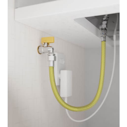 MANGUEIRA GÁS INOX FLEXÍVEL 1/2X3/8 1,5M - BLUKIT
