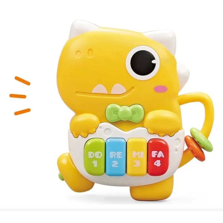 Brinquedo Musical Infantil Dinossauro | Teclado Colorido com Sons e Luzes