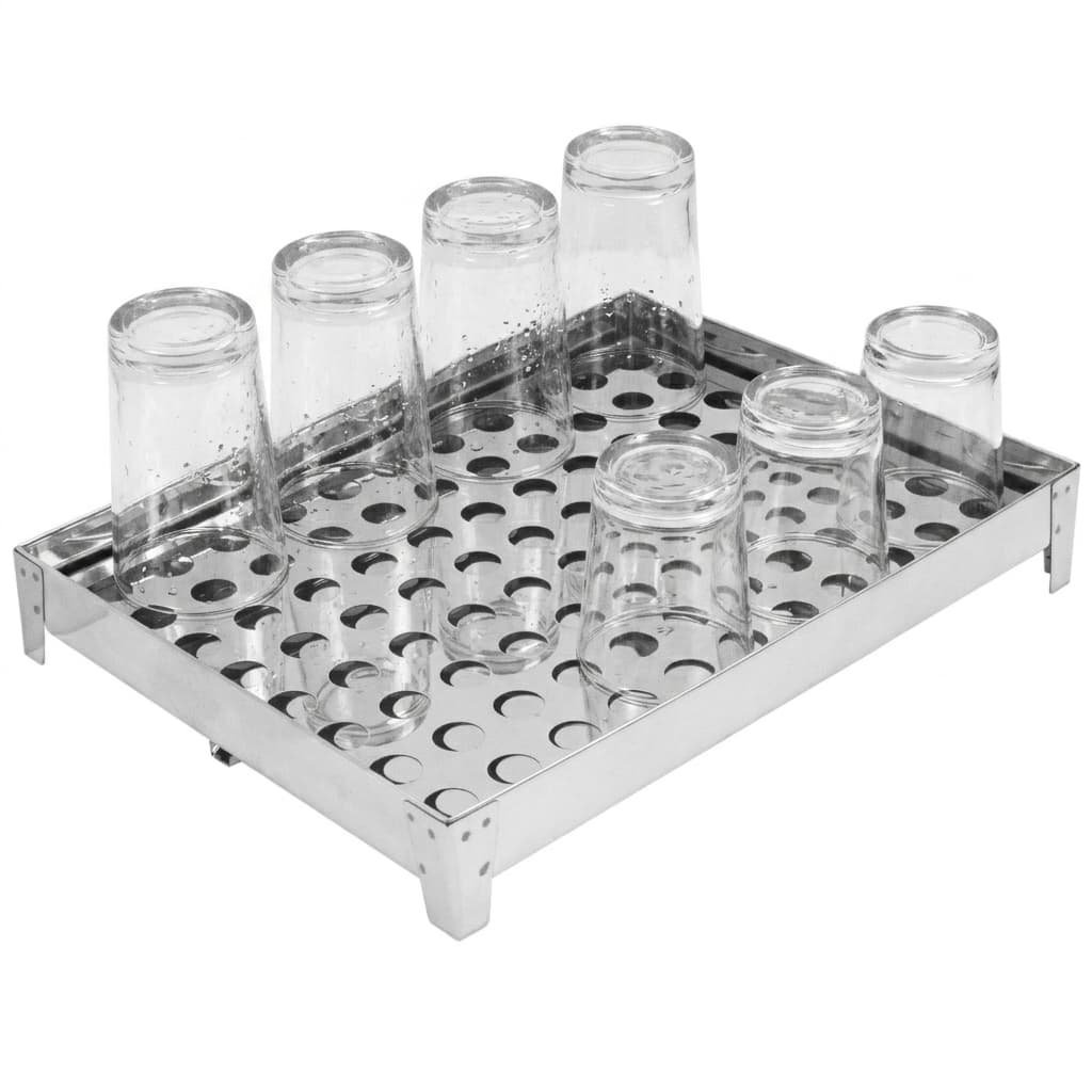Escorredor De Copos Inox 40x30cm Copeira Escorredor Bar Restaurante