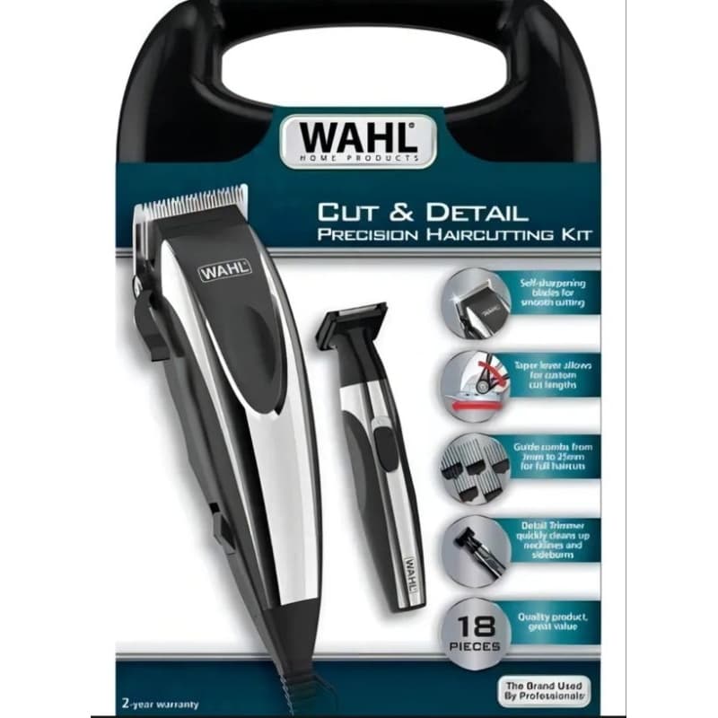 Máquina de Corte de Cabelo + Aparador – Kit Completo Profissional (18 Peças)