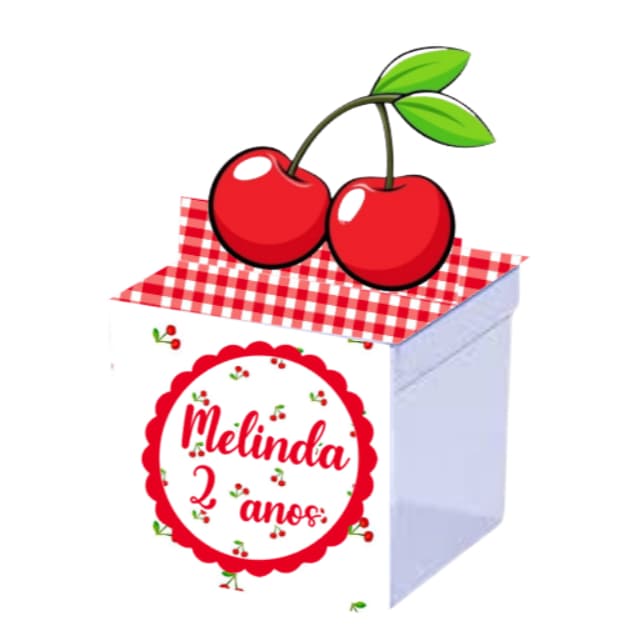 Cerejinha  Kit com caixinhas de acrílico personalizadas Lembrancinha para festa infantil