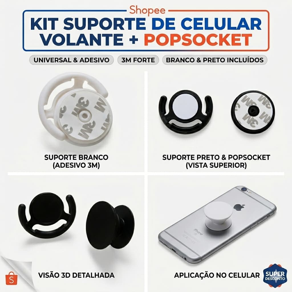 Kit POP Socket Celular \ Tablet (Atacado)