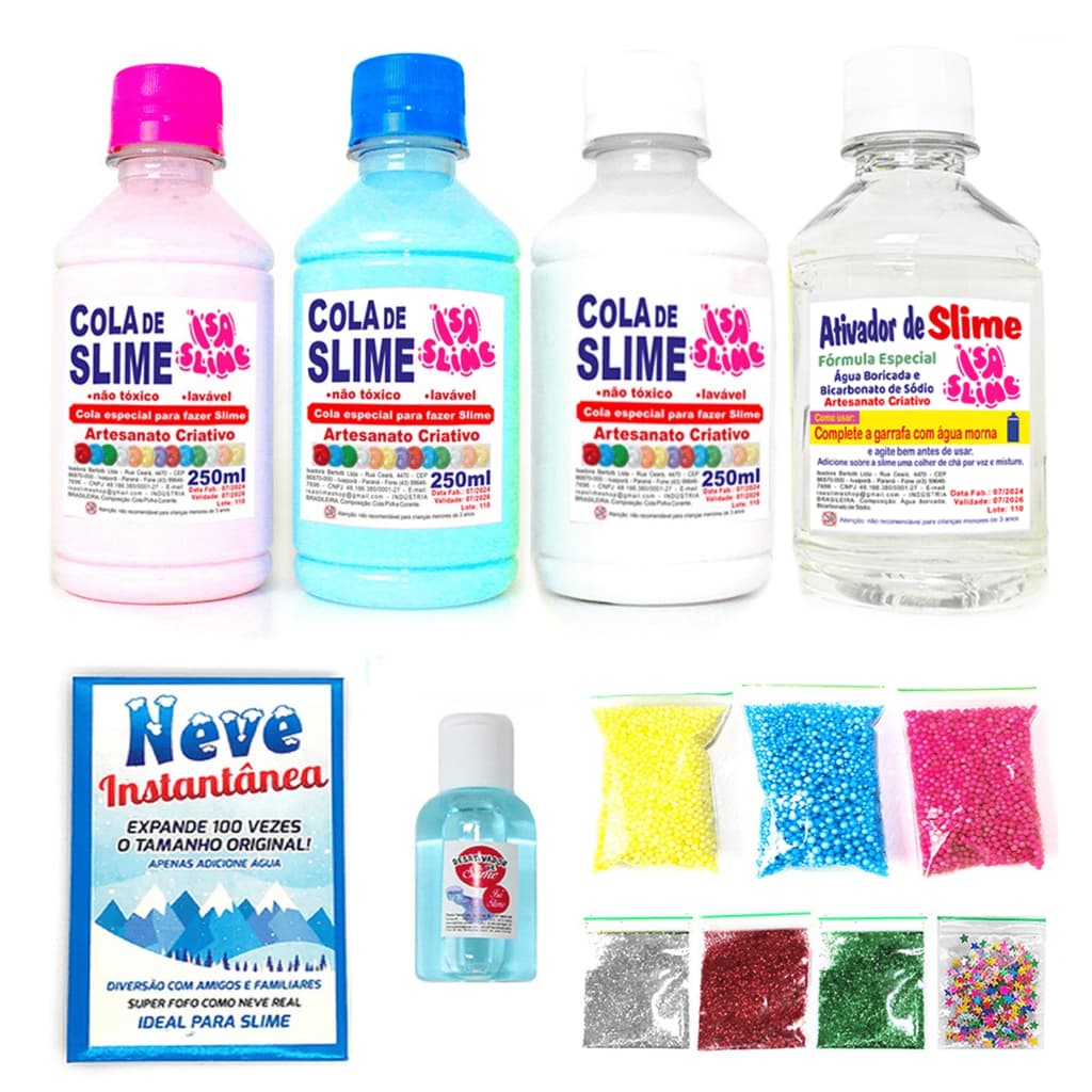 Kit Colors Para Fazer Slime da Isa Slime
