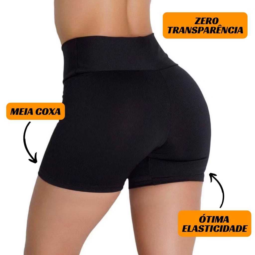 Short Legging Feminino Fitness Zero Tranparência